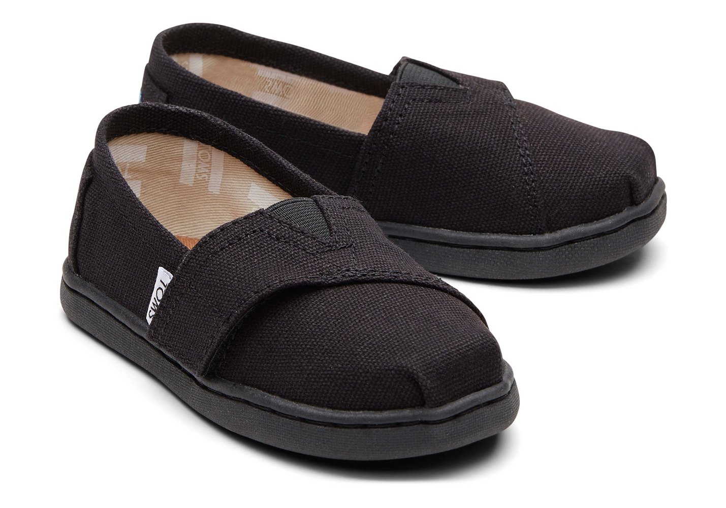 Toms Alpargata Tiny Canvas Espadrille Black - Kids - 42180-JWEZ